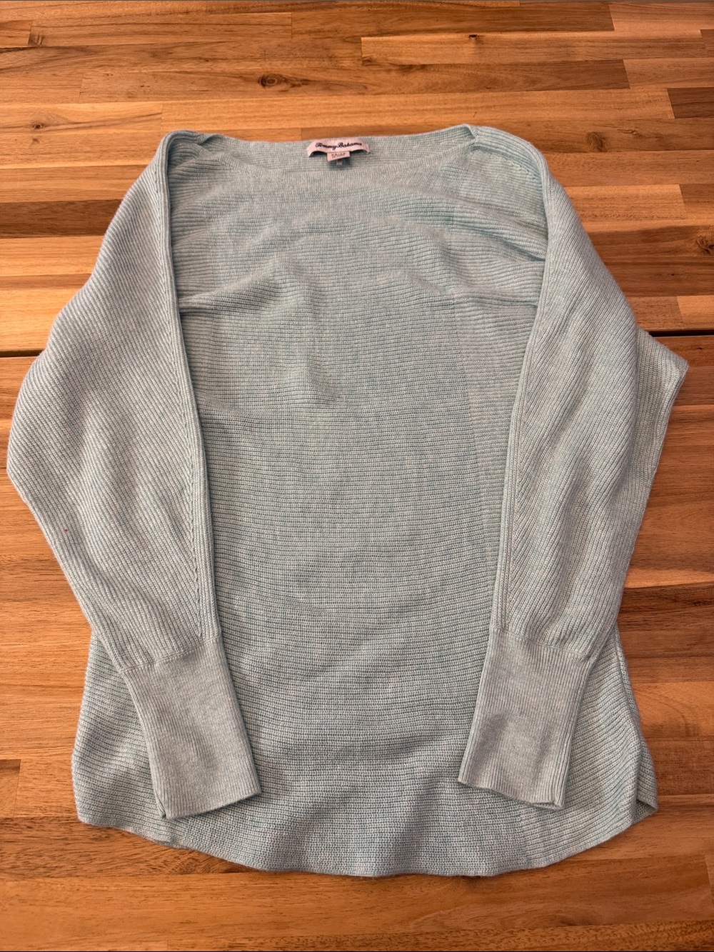 Tommy Bahama Women's Light Blue/Sea Foam Green Ribbed Crewneck Sweater - Size XS